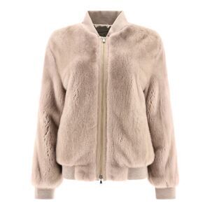 Giovi Women Mink Fur Bomber Jacket